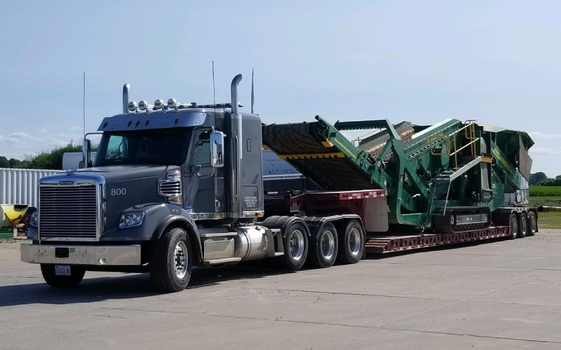 Heavy Haul Trucking Load by Alma Logistics Driver